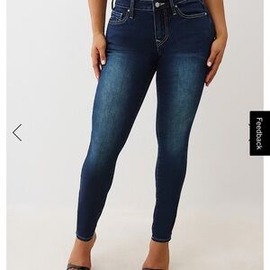 NWT True Religion Jennie Curvy Mid Rise Super Skinny Jeans